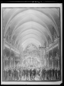 Bild av Karl Augusts begravning i Riddarholmskyrkan 1810 - Livrustkammaren - 26639