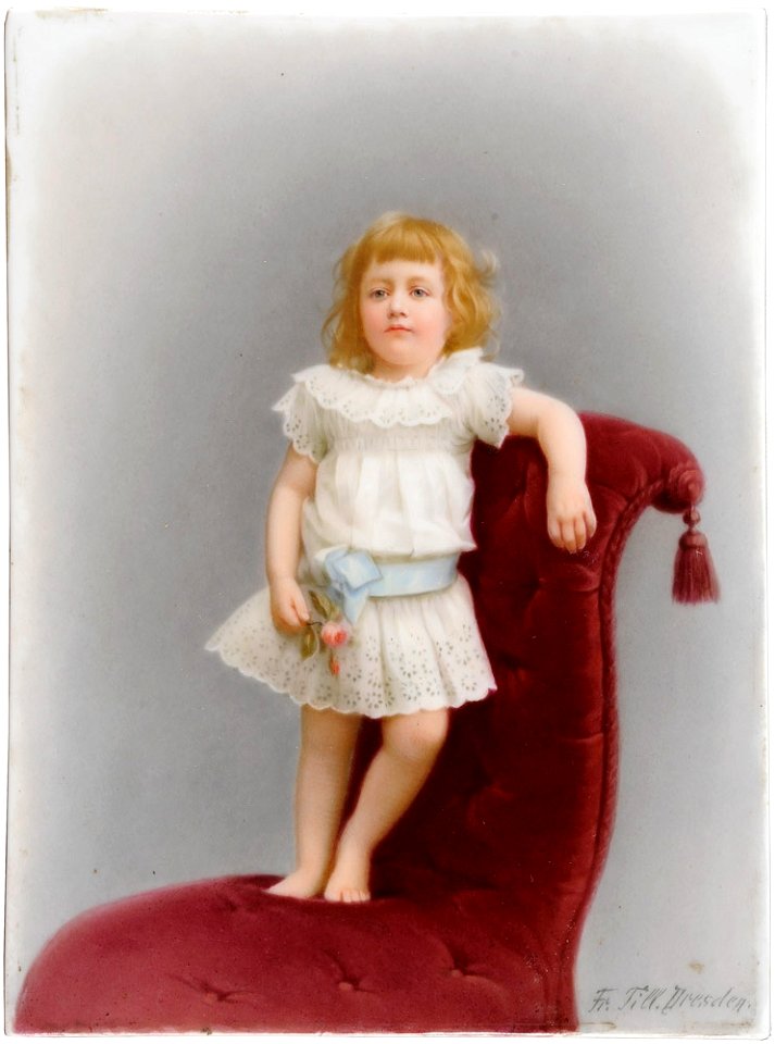 Bildplatte KPM Mädchenportrait H Till