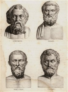 Bildnisse- Lykurgos, Solon, Periander, Thales - Horner Johann Jakob - 1825