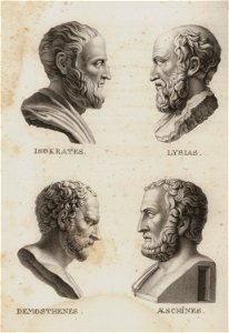 Bildnisse- Isokrates, Lysias, Demosthenes, Aeschines - Horner Johann Jakob - 1841
