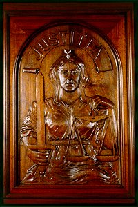 Biljardrummet. Träsnideri. Vägg - Hallwylska museet - 21646