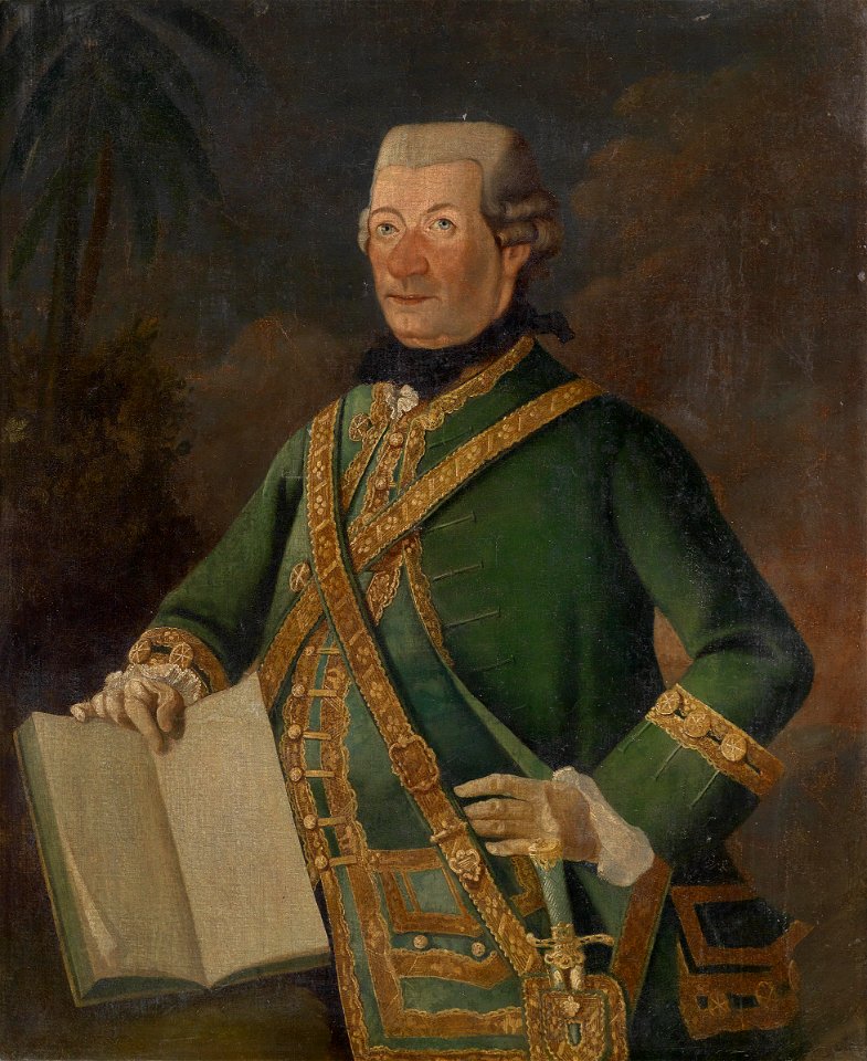 Bildnis eines Herrn mit aufgeschlagenem Buch (Österreich 18 Jh)