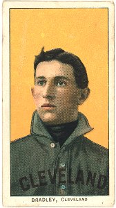 Bill Bradley, Cleveland Naps, baseball card portrait LCCN2008676557
