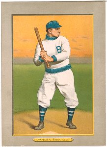 Bill Dahlen, Brooklyn Dodgers, baseball card portrait LCCN2007685603