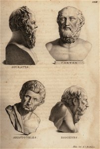 Bildnisse- Sokrates, Platon, Aristoteles, Diogenes - Horner Johann Jakob - 1830