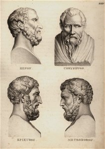 Bildnisse- Zenon, Chrysippos, Epikuros, Metrodoros - Horner Johann Jakob - 1836