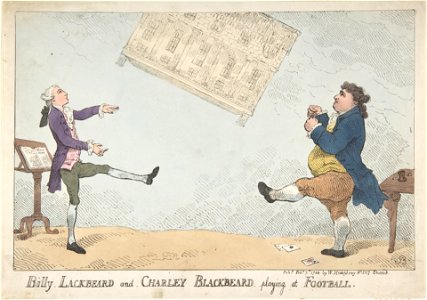 Billy Lackbeard and Charley Blackbeard playing at Football MET DP808893. Free illustration for personal and commercial use.