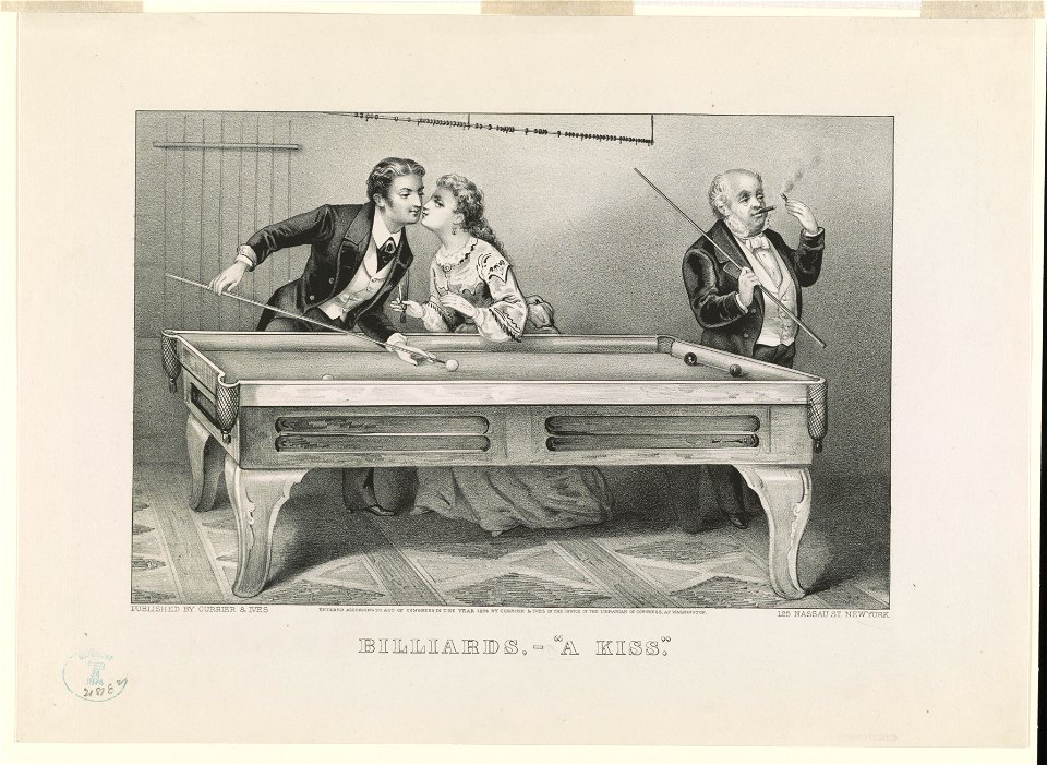Billiards,-A kiss LCCN90711760