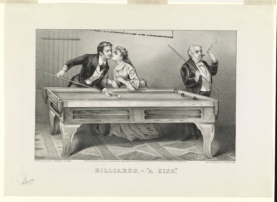 Billiards,-A kiss LCCN90711760