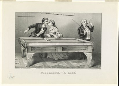 Billiards,-A kiss LCCN90711760