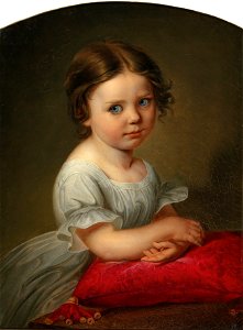 Bildnis eines Mädchens mit blauen Augen A 19Jh