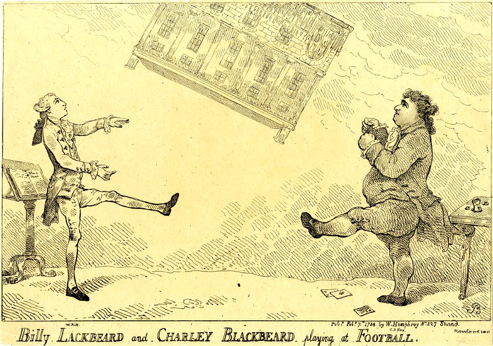 Billy Lackbeard and Charley Blackbeard playing at football. (BM 1868,0808.5132)