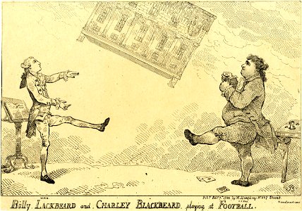 Billy Lackbeard and Charley Blackbeard playing at football. (BM 1868,0808.5132)