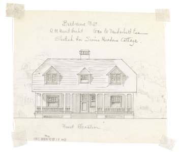 Biltmore, estate for George Washington Vanderbilt II, Asheville, North Carolina. Swine herder's cottage. Front elevation LCCN2016650336