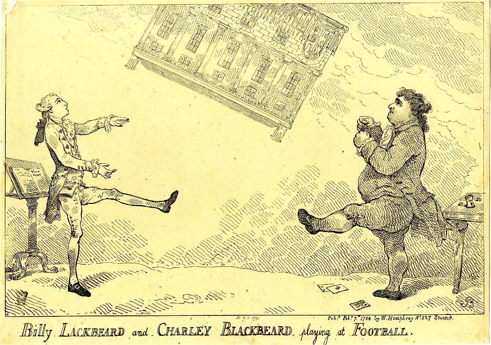 Billy Lackbeard and Charley Blackbeard playing at football. (BM 1851,0901.172)