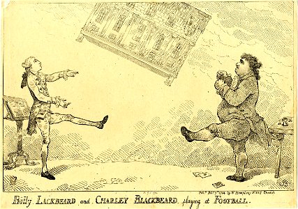 Billy Lackbeard and Charley Blackbeard playing at football. (BM 1851,0901.172)