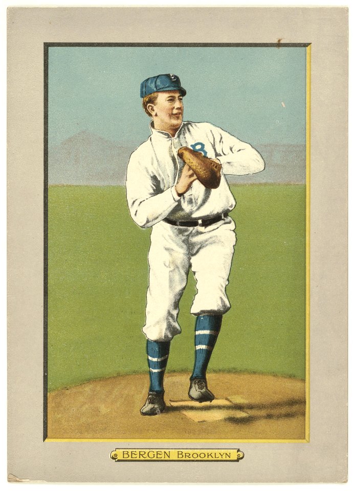 Bill Bergen, Brooklyn Dodgers, baseball card portrait LCCN2007685602