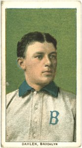 Bill Dahlen, Brooklyn Dodgers, baseball card portrait LCCN2008675098