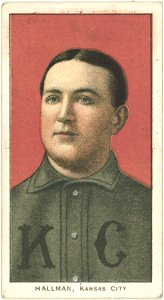 Bill Hallman, Kansas City Team, baseball card portrait LCCN2008676948