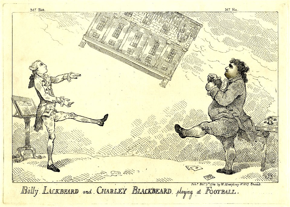 Billy Lackbeard and Charley Blackbeard playing at football. (BM J,2.109)