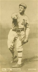 Bill Orr, Philadelphia Athletics, baseball card portrait LCCN2007685738 (cropped)