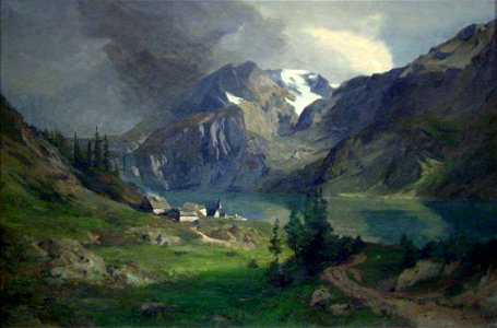 Thorben Viking Bille - Mountainlandscape with Village - NG.M.03599 - National Museum of Art, Architecture and Design