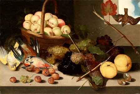 File:Giuseppe Recco - Grande natura morta cucina con verdure, piatto,  cestino, pollame morto e l'uva.jpg - Wikipedia