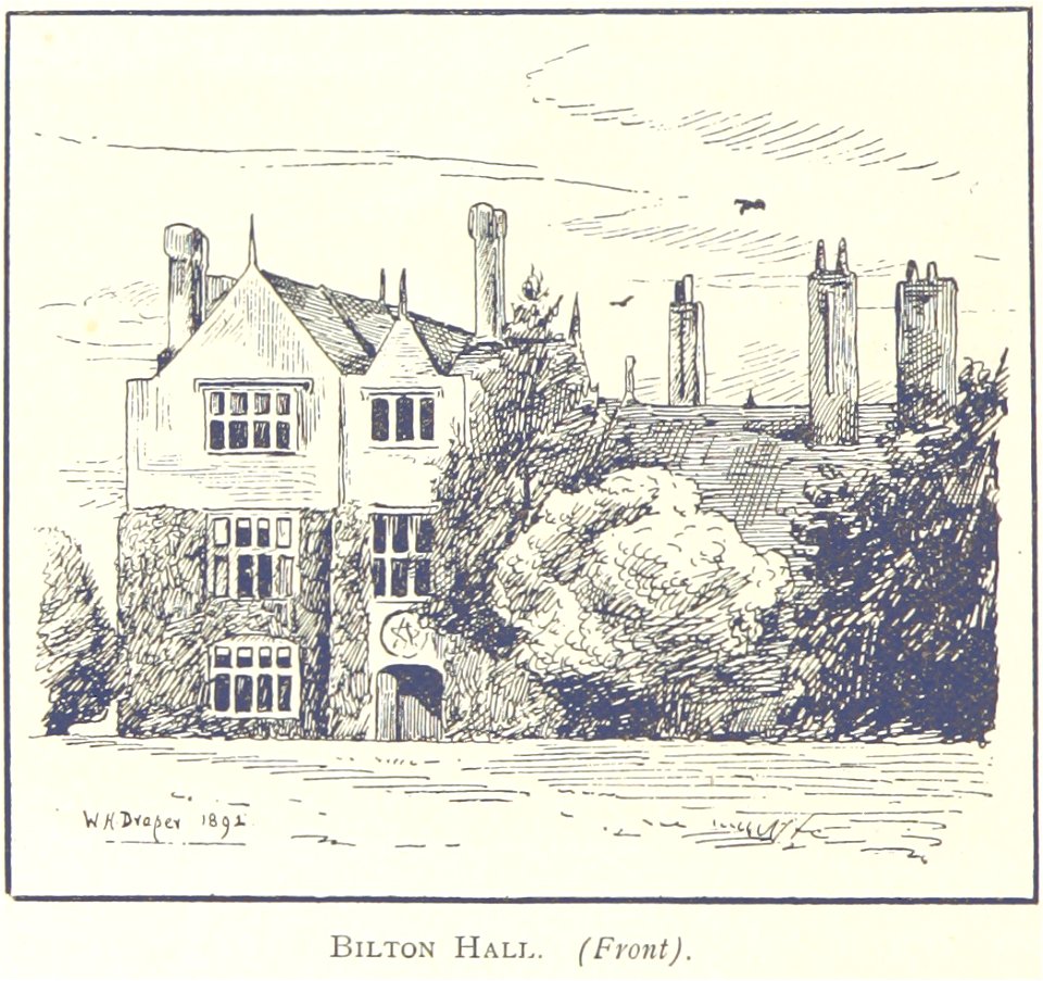 Bilton Hall front (1892 drawing)