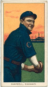 Billy Campbell, Cincinnati Reds, baseball card portrait LCCN2008676450