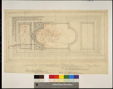Biltmore, Asheville, North Carolina. Library. Study for ceiling design) - ELM LCCN2010649590