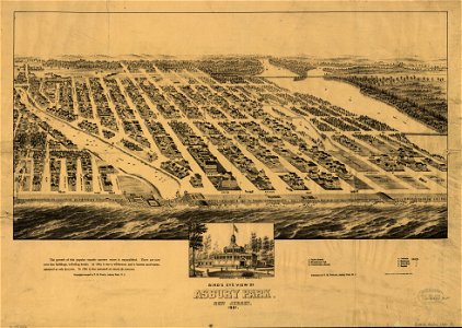 Bird's eye view of Asbury Park, New Jersey, 1881. LOC 82690622