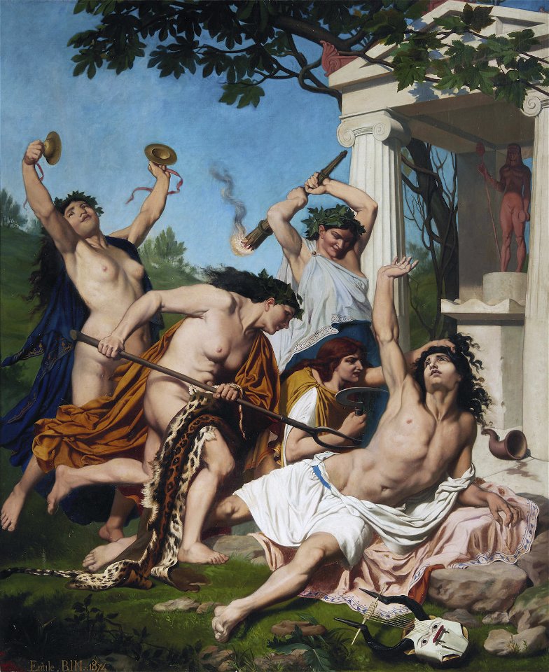 The Death of Orpheus, by Emile Jean Baptiste Philippe Bin
