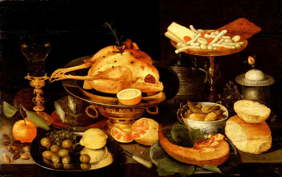 Peter Binoit - Still Life with a Meal (1620s)