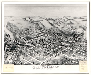 Bird's eye view of Clinton, Mass. 1876. LOC 73693139