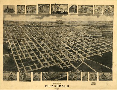 Bird's eye view of Fitzgerald, Georgia 1908. LOC 75693192
