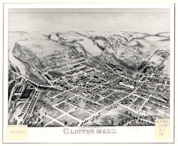 Bird's eye view of Clinton, Mass. 1876. LOC 73693139
