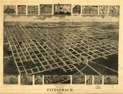 Bird's eye view of Fitzgerald, Georgia 1908. LOC 75693192