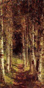 Birch alley by Vasiliy Polenov. Free illustration for personal and commercial use.