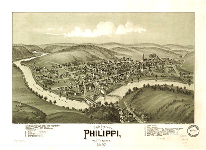 Bird's eye view of Philippi, West Virginia 1897. LOC 75696692