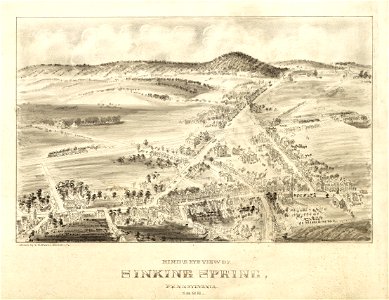 Bird's eye view of Sinking Spring, Pennsylvania. LOC 76695289