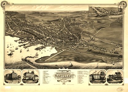 Bird's eye view of the town of Nantucket in the State of Massachusetts. 1881. LOC 75694593