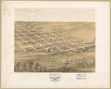 Bird's eye view of the city of Holden 1869 Johnson Co. Missouri LCCN2003680880