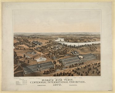 Bird's eye view. Centennial international exhibition. 1876 LCCN2004670335