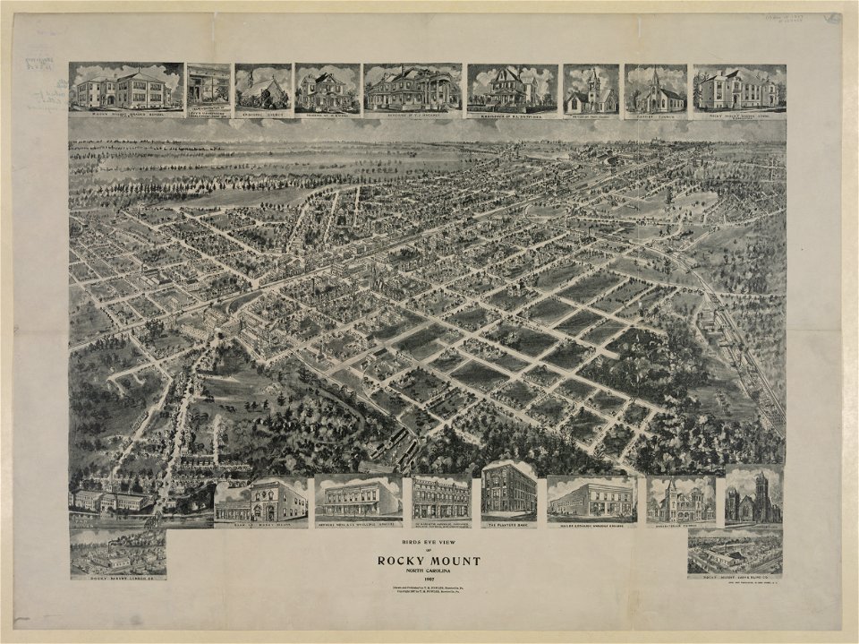 Birds eye view of Rocky Mount, North Carolina 1907 LCCN2004666876