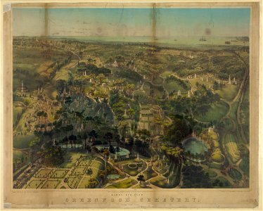 Birds eye view of Greenwood Cemetery. Near New - York LCCN2003679939