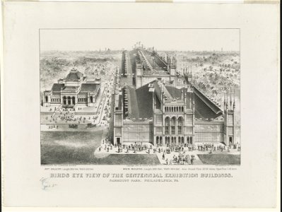 Birds eye view of the Centennial Exhibition buildings- Fairmount park Philadelphia LCCN90711914