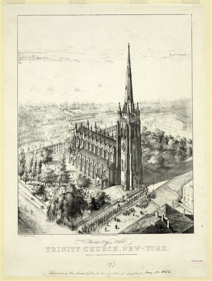 Birds-eye view of Trinity Church, New York LCCN2003681803