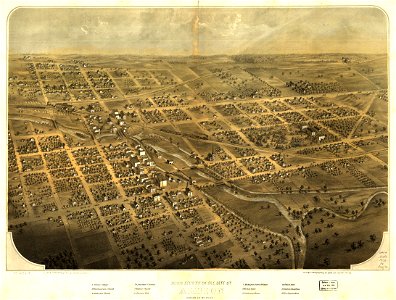 Birds eye view of the city of Albion, Calhoun Co., Michigan. LOC 73693419