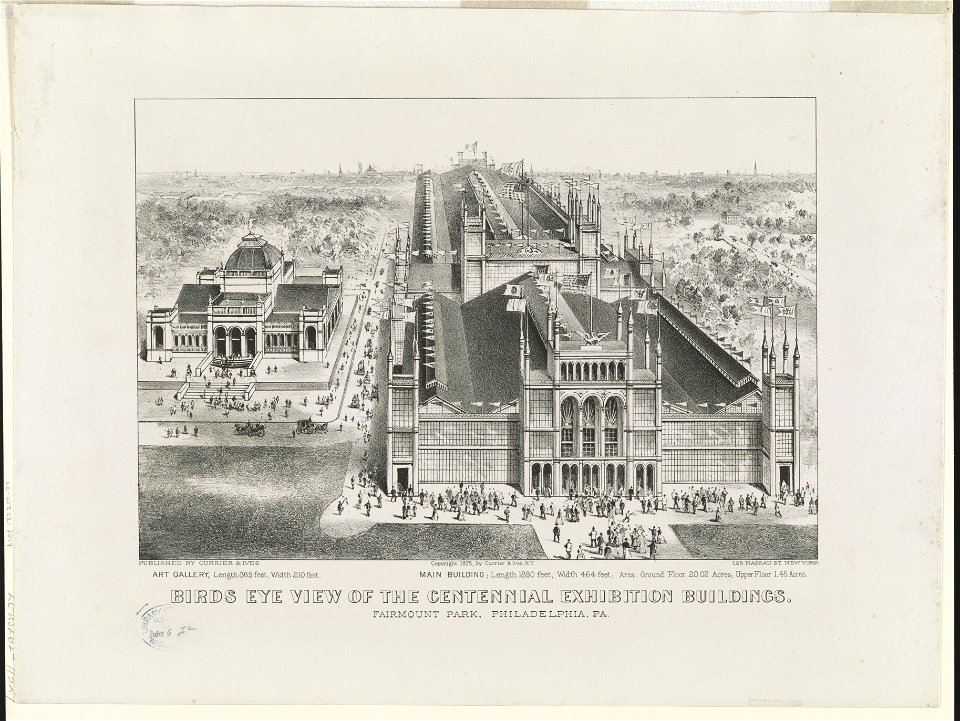 Birds eye view of the Centennial Exhibition buildings- Fairmount park Philadelphia LCCN90711914