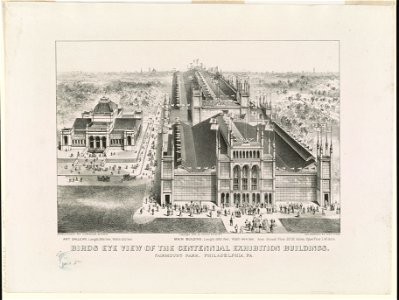 Birds eye view of the Centennial Exhibition buildings- Fairmount park Philadelphia LCCN90711914